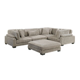 Traverse Taupe 5-Piece Modular Sectional with Ottoman by Homelegance at Eve Furniture