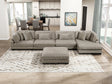 Traverse Taupe 5-Piece Modular Sectional with Reversible Chaise and Ottoman by Homelegance at Eve Furniture