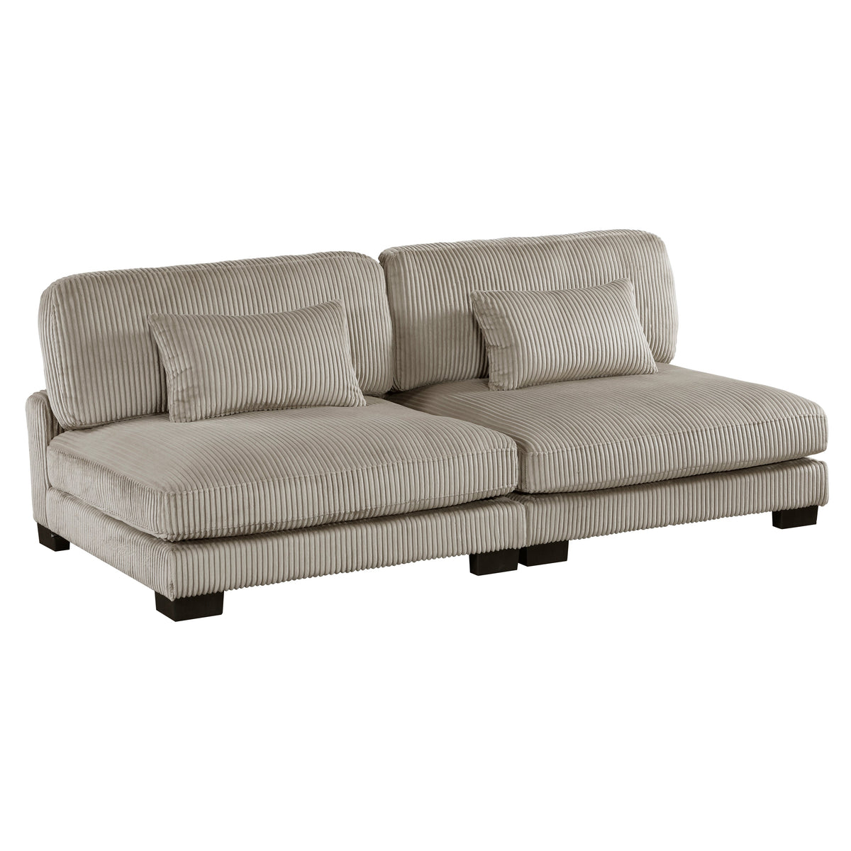 Traverse Taupe 6-Piece Corduroy Modular Sectional by Homelegance at Eve Furniture