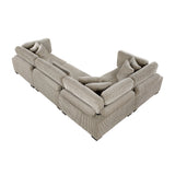 Traverse Taupe 6-Piece Corduroy Modular Sectional by Homelegance at Eve Furniture