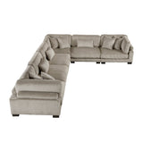 Traverse Taupe 6-Piece Corduroy Modular Sectional by Homelegance at Eve Furniture
