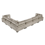 Traverse Taupe 6-Piece Corduroy Modular Sectional by Homelegance at Eve Furniture
