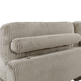 Traverse Taupe 6-Piece Corduroy Modular Sectional with Ottoman by Homelegance at Eve Furniture