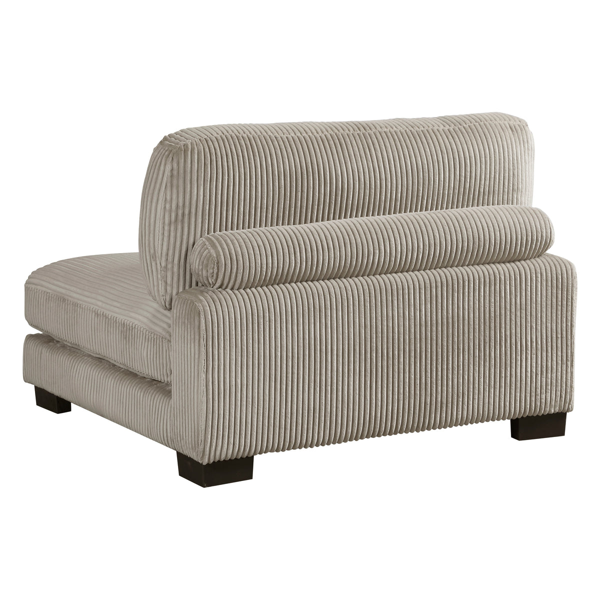 Traverse Taupe 6-Piece Corduroy Modular Sectional with Ottoman by Homelegance at Eve Furniture