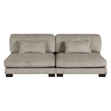 Traverse Taupe 6-Piece Corduroy Modular Sectional with Ottoman by Homelegance at Eve Furniture