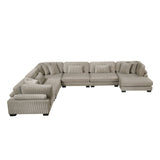 Traverse Taupe 6-Piece Modular Sectional with Reversible Chaise by Homelegance at Eve Furniture