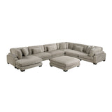 Traverse Taupe 6-Piece Modular Sectional with Reversible Chaise by Homelegance at Eve Furniture