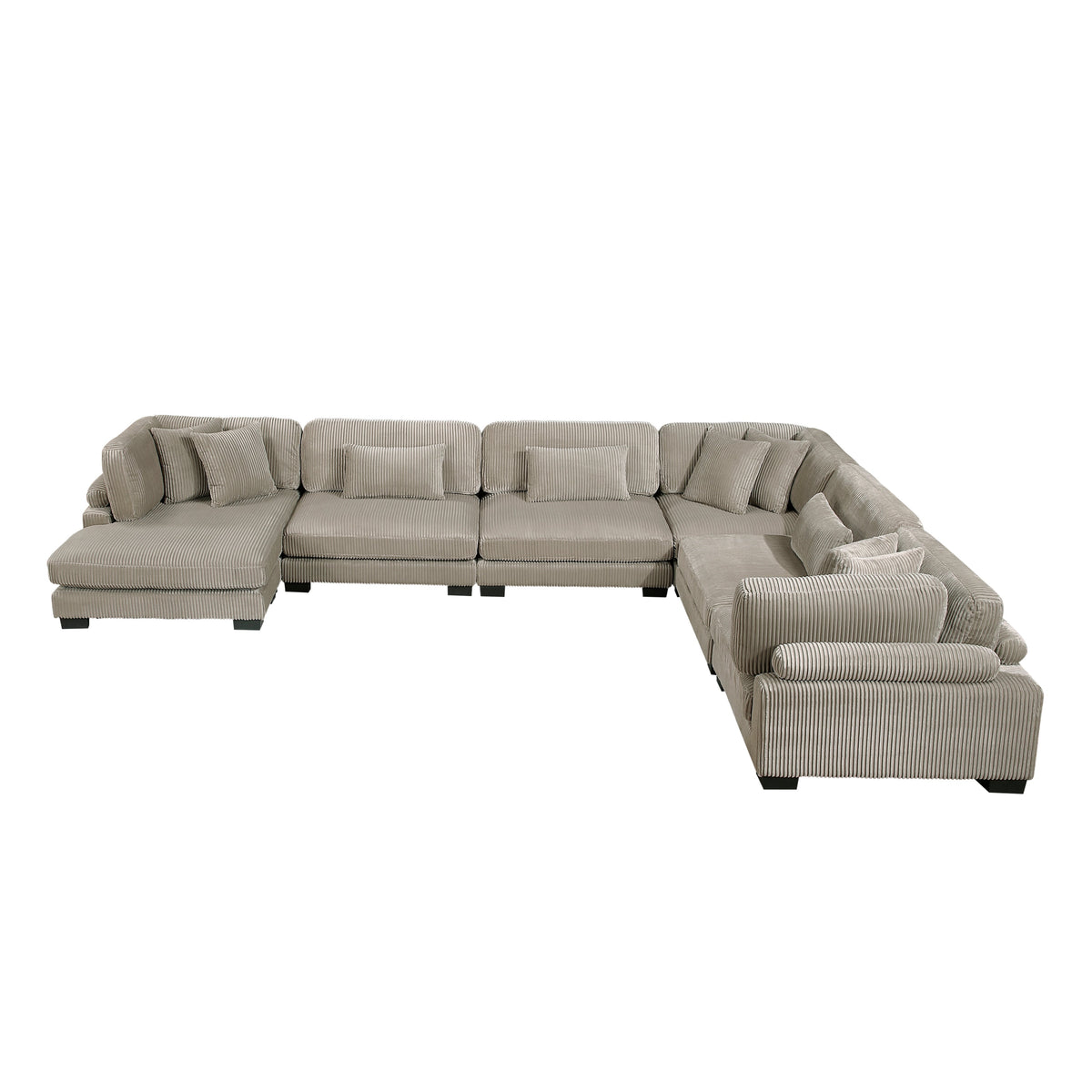 Traverse Taupe 6-Piece Modular Sectional with Reversible Chaise by Homelegance at Eve Furniture