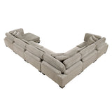 Traverse Taupe 6-Piece Modular Sectional with Reversible Chaise by Homelegance at Eve Furniture