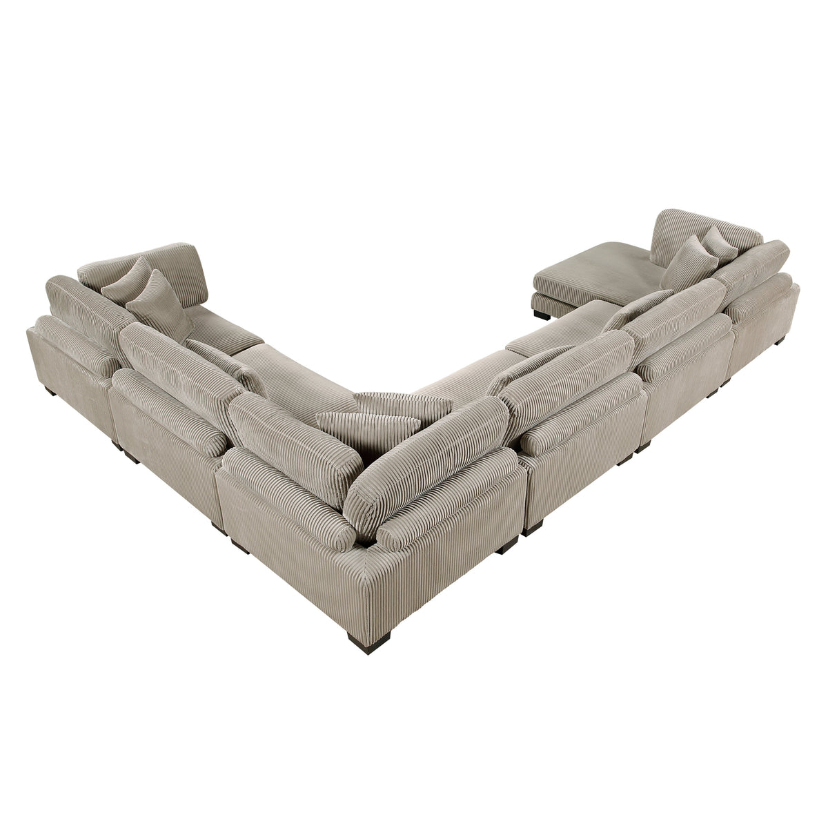 Traverse Taupe 6-Piece Modular Sectional with Reversible Chaise by Homelegance at Eve Furniture