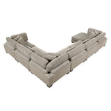 Traverse Taupe 6-Piece Modular Sectional with Reversible Chaise by Homelegance at Eve Furniture
