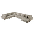 Traverse Taupe 6-Piece Modular Sectional with Reversible Chaise by Homelegance at Eve Furniture