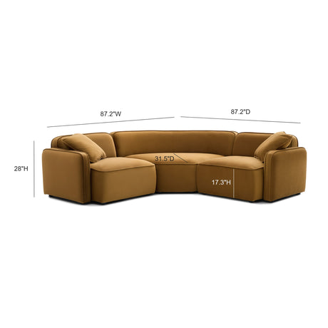 Travie 3-Piece Modular L-Sectional by TOV Furniture at Eve Furniture