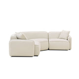 Travie 3-Piece Sand Upcycled Linen Modular L-Sectional by TOV Furniture at Eve Furniture