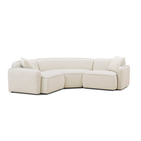 Travie 3-Piece Sand Upcycled Linen Modular L-Sectional by TOV Furniture at Eve Furniture