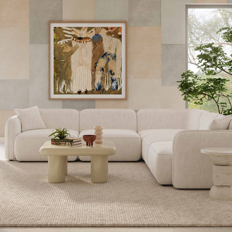 Travie Performance Corduroy Velvet Modular L-Sectional by TOV Furniture at Eve Furniture