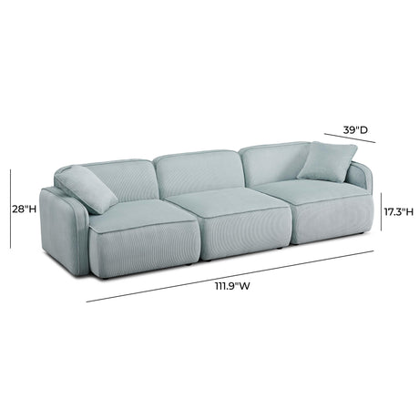 Travie Performance Corduroy Velvet Modular Sofa by TOV Furniture at Eve Furniture
