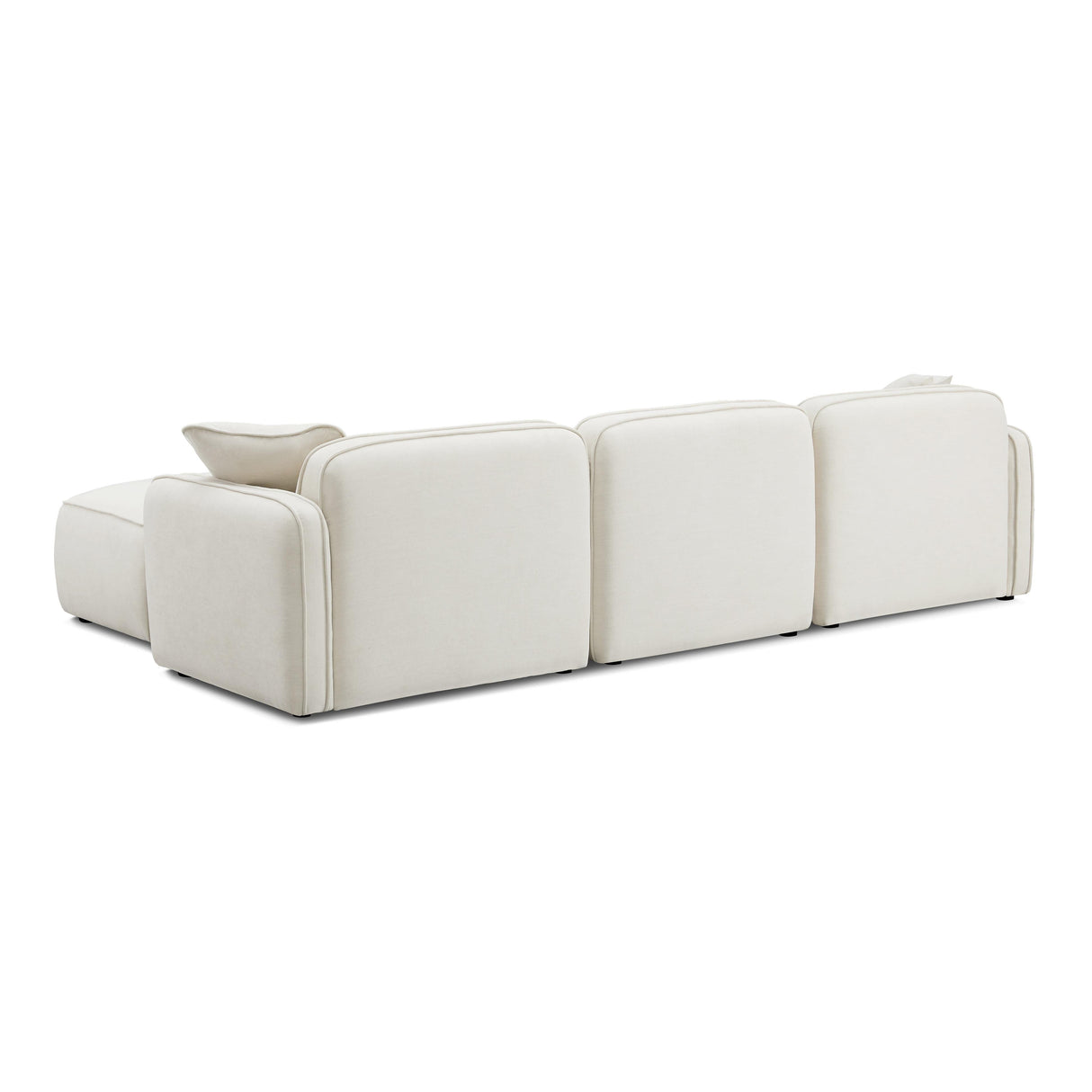 Travie Sand Upcycled Linen 4-Piece Modular Sectional by TOV Furniture at Eve Furniture