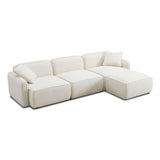 Travie Sand Upcycled Linen 4-Piece Modular Sectional by TOV Furniture at Eve Furniture