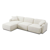 Travie Sand Upcycled Linen 4-Piece Modular Sectional by TOV Furniture at Eve Furniture