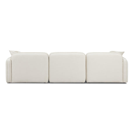 Travie Sand Upcycled Linen 4-Piece Modular Sectional by TOV Furniture at Eve Furniture