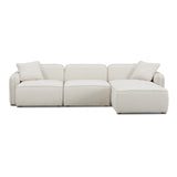 Travie Sand Upcycled Linen 4-Piece Modular Sectional by TOV Furniture at Eve Furniture