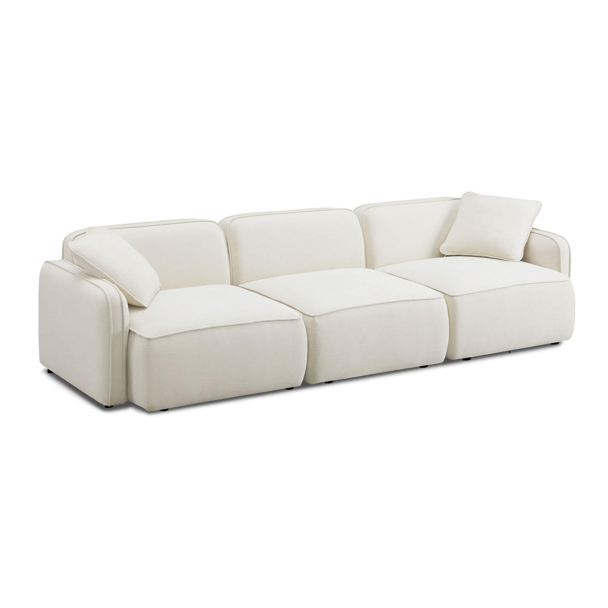 Travie Sand Upcycled Linen Modular Sofa by TOV Furniture at Eve Furniture