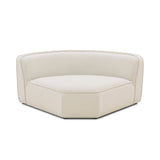 Travie Sand Upcycled Linen Wedge Corner Chair by TOV Furniture at Eve Furniture