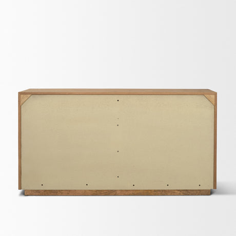 Travona Oak Wood w/ Travertine 6 Drawer Dresser by Mercana at Eve Furniture