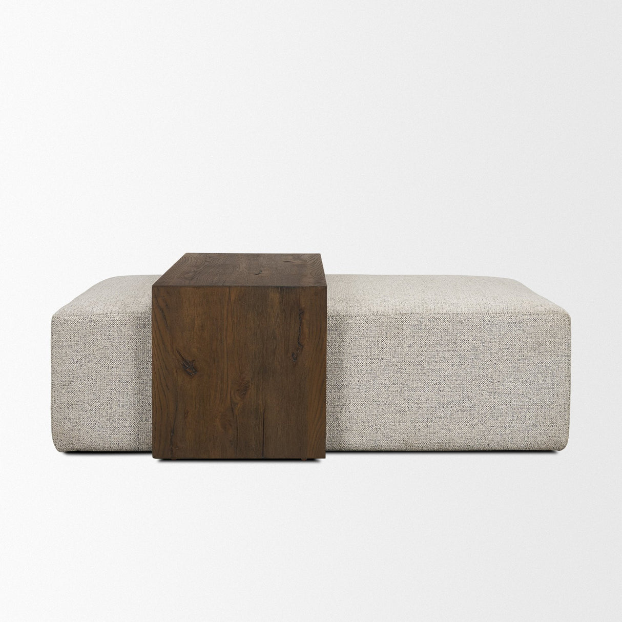 Trayden Gray Fabric w/ Brown Slider Top Coffee Table 55.0X 37.0X 46.0 (cm) by Mercana at Eve Furniture
