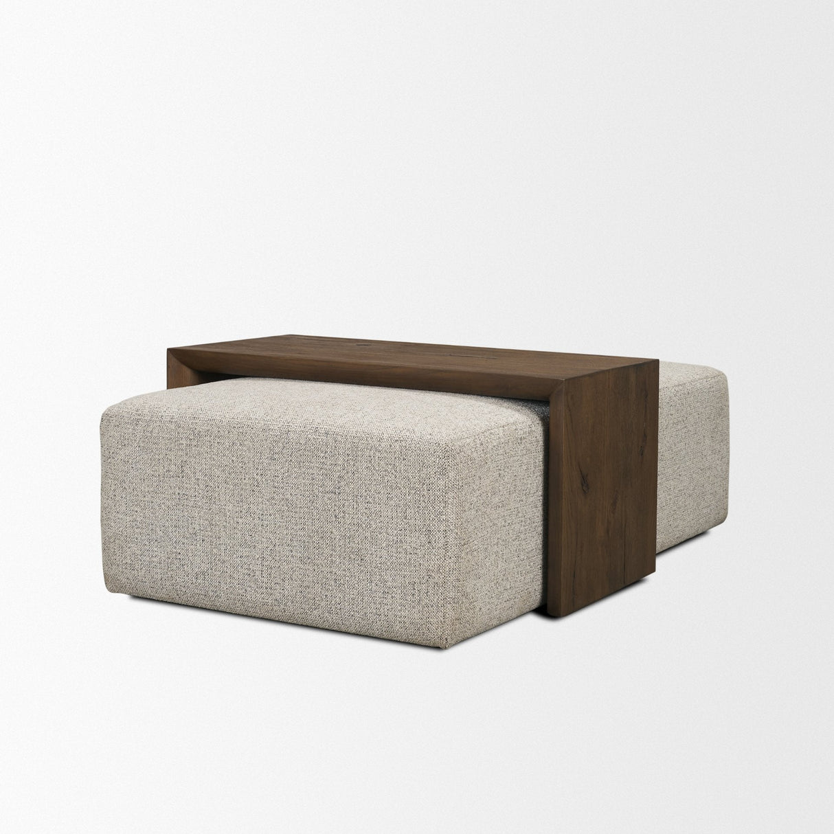 Trayden Gray Fabric w/ Brown Slider Top Coffee Table 55.0X 37.0X 46.0 (cm) by Mercana at Eve Furniture