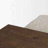 Trayden Gray Fabric w/ Brown Slider Top Coffee Table 55.0X 37.0X 46.0 (cm) by Mercana at Eve Furniture