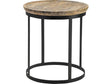 Traymore Black/Brown Side Table by Crestview at Eve Furniture