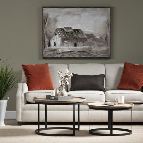 Traymore Brown/Black 2-Piece Nesting Cocktail Tables by Crestview at Eve Furniture