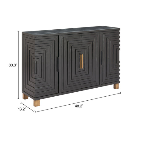 Trazo Black Cabinet by Zuomod at Eve Furniture