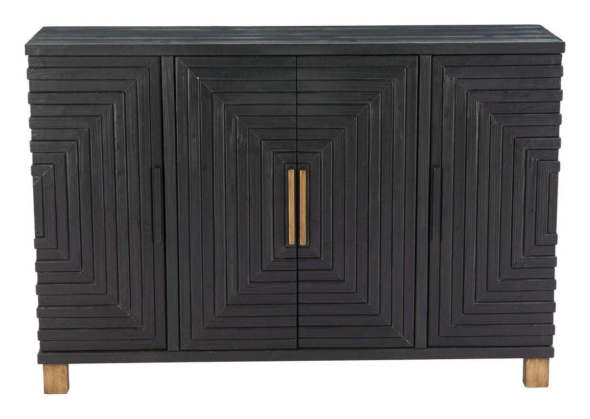 Trazo Black Cabinet by Zuomod at Eve Furniture