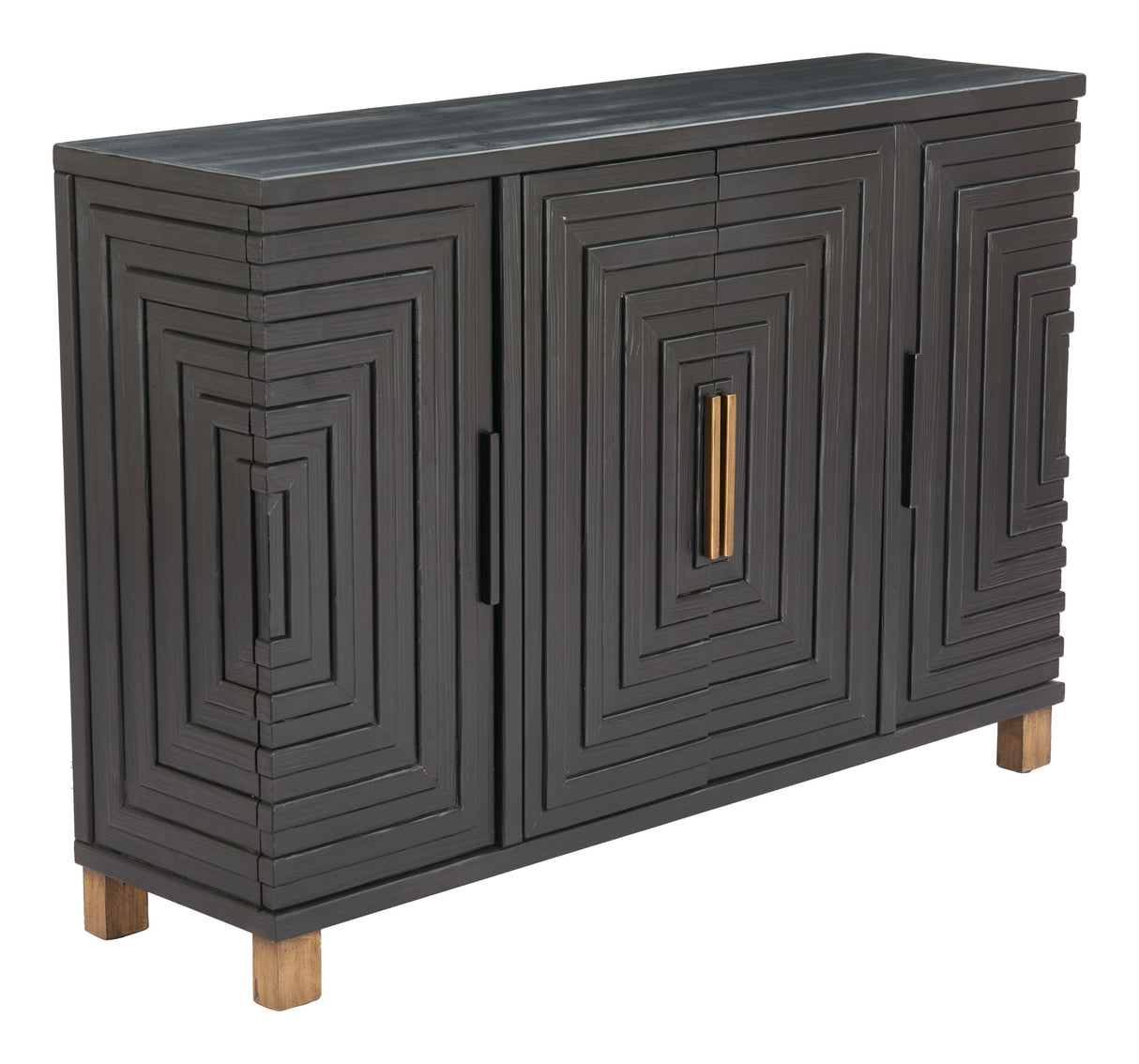 Trazo Black Cabinet by Zuomod at Eve Furniture