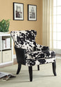 Trea Black/White Cowhide Print Accent Chair by Coaster at Eve Furniture
