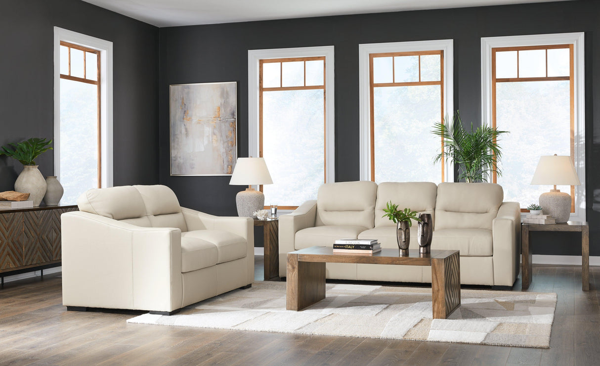 Treasure Trove Almond Sofa and Loveseat by Ashley at Eve Furniture
