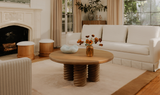 Treccia Oak Round Coffee Table Oak by MOES at Eve Furniture