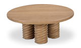 Treccia Oak Round Coffee Table Oak by Moe's Home at Eve Furniture