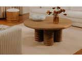 Treccia Oak Round Coffee Table Oak by Moe's Home at Eve Furniture
