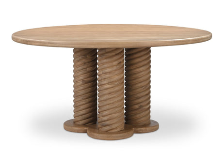 Treccia Oak Round Dining Table by MOES at Eve Furniture