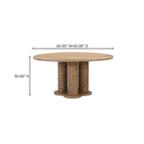 Treccia Oak Round Dining Table by MOES at Eve Furniture