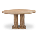 Treccia Oak Round Dining Table