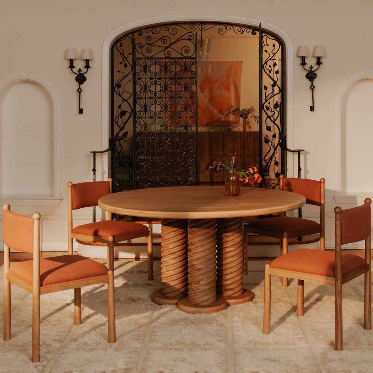 Treccia Oak Round Dining Table by Moe's Home at Eve Furniture