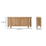 Treccia Oak Sideboard by Moe's Home at Eve Furniture