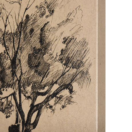 Tree Drawing I by Mercana Studio a Hand Embellished Textured Canvas by Mercana at Eve Furniture