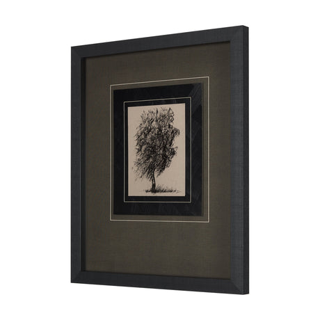 Tree Drawing II by Mercana Studio a Hand Embellished Textured Framed Art Print Matted under Glass by Mercana at Eve Furniture