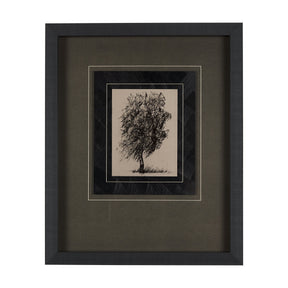 Tree Drawing II by Mercana Studio a Hand Embellished Textured Framed Art Print Matted under Glass by Mercana at Eve Furniture